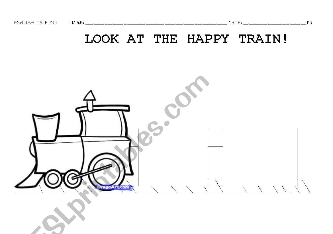 The train in a rail worksheet