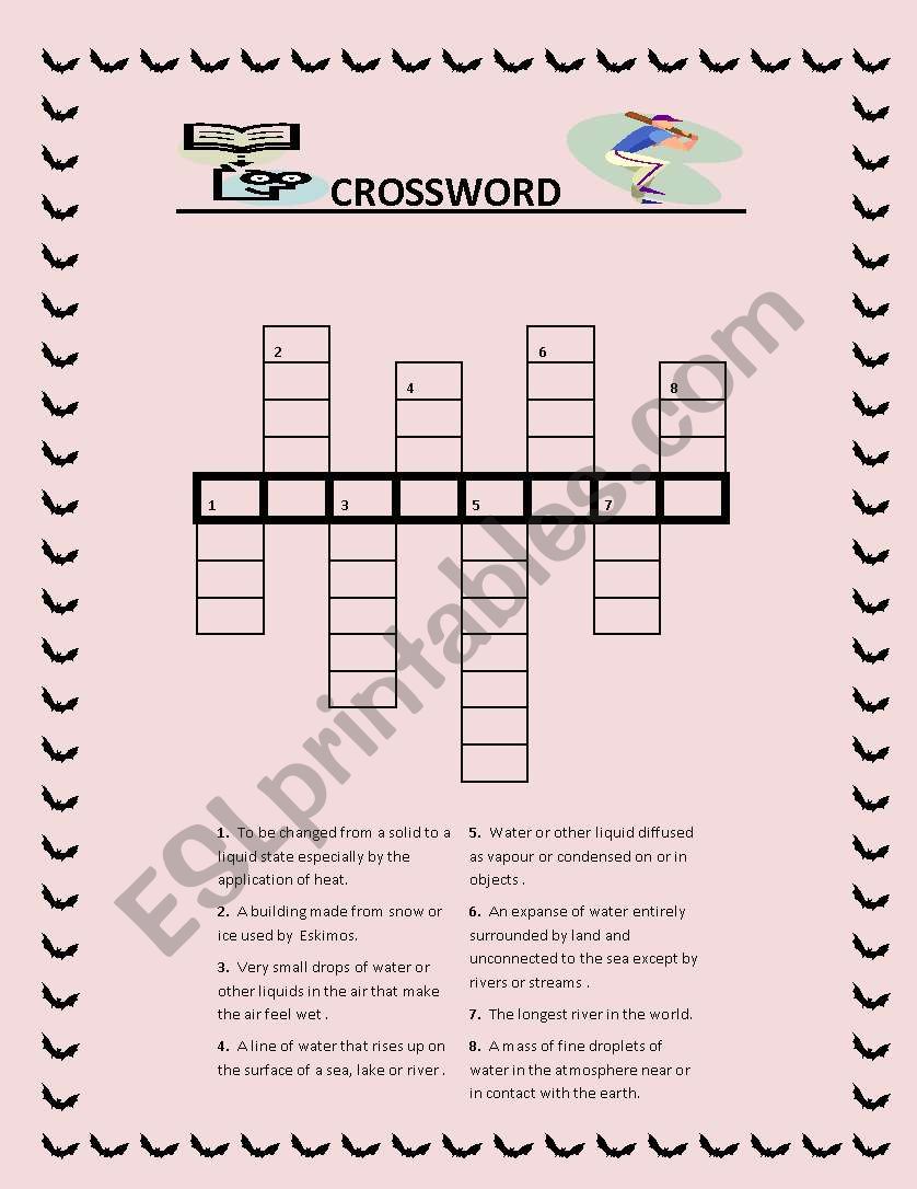 Crossword - water related words