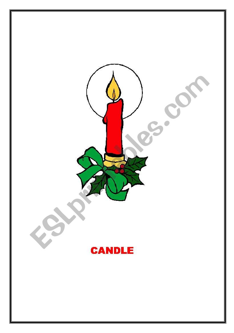 SET OF CHRISTMAS FLASHCARDS 2 worksheet