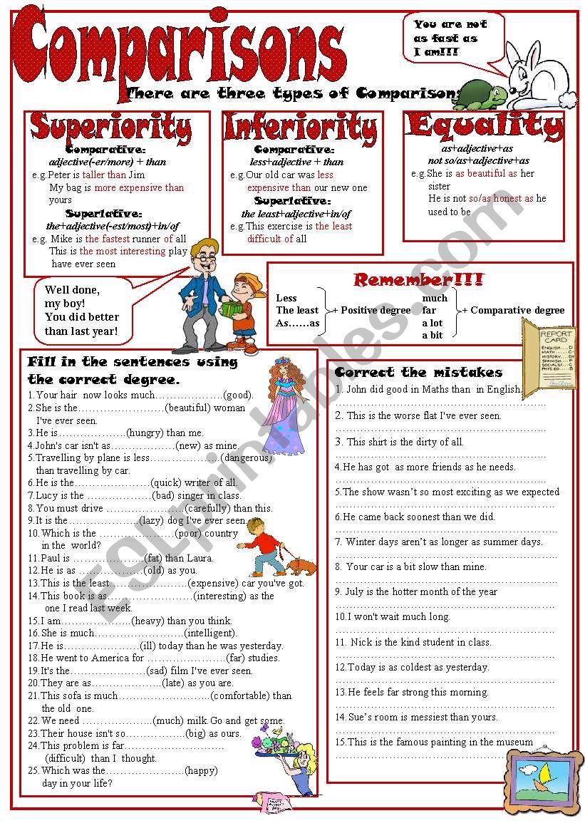 Comparisons II ESL Worksheet By Kodora