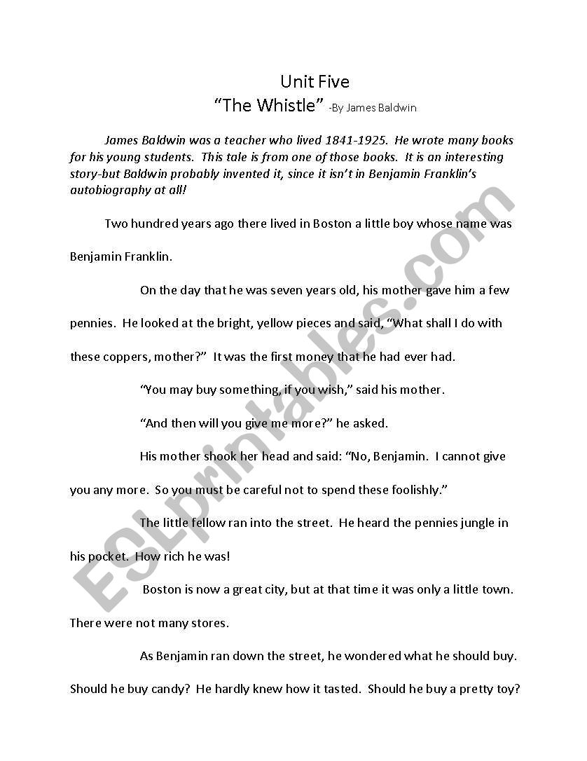The Whistle: Story and Literature Study
