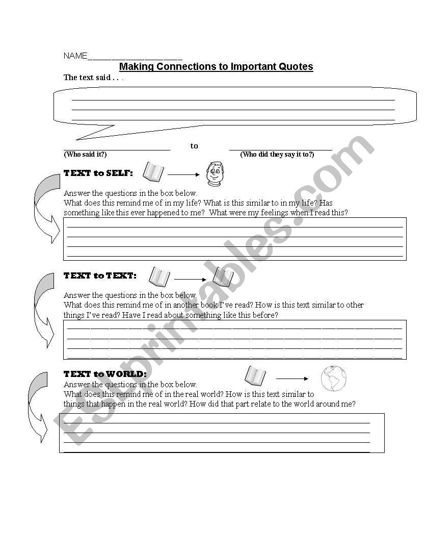 Interpreting Important Quotes worksheet