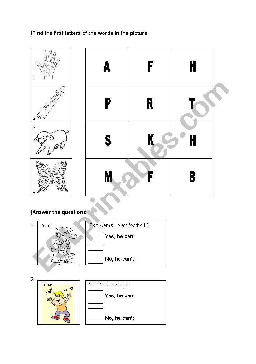 questions with can worksheet