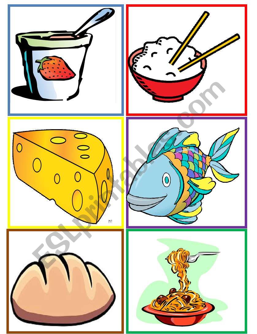 Food Flash Cards Printables