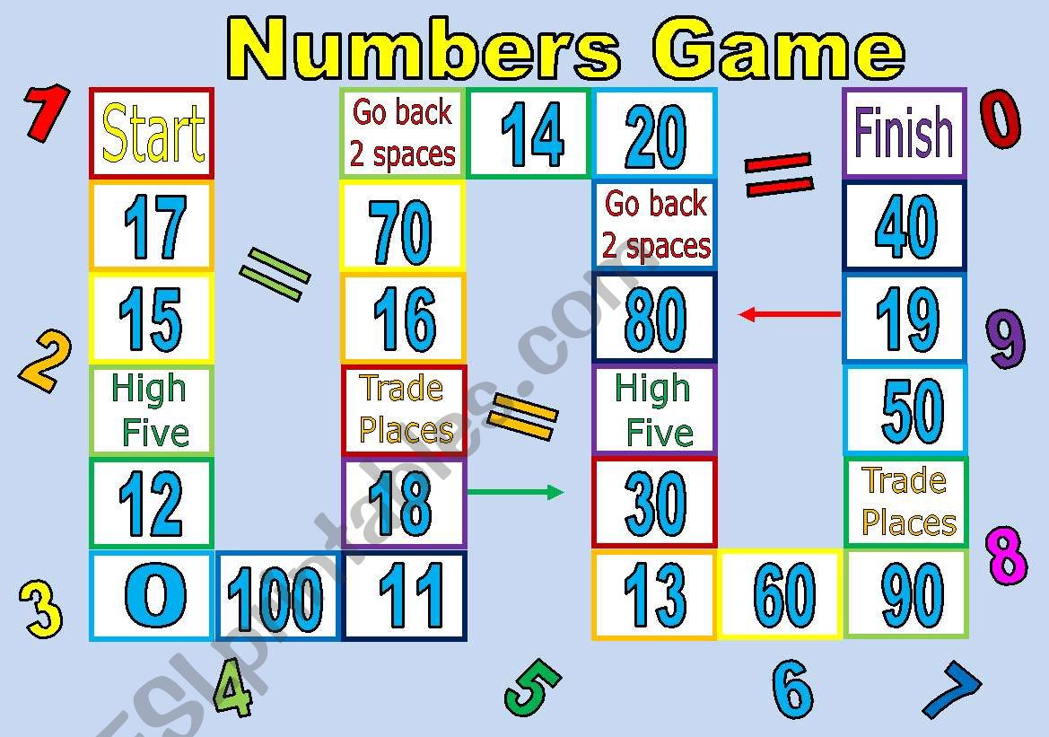 Number Games Printable