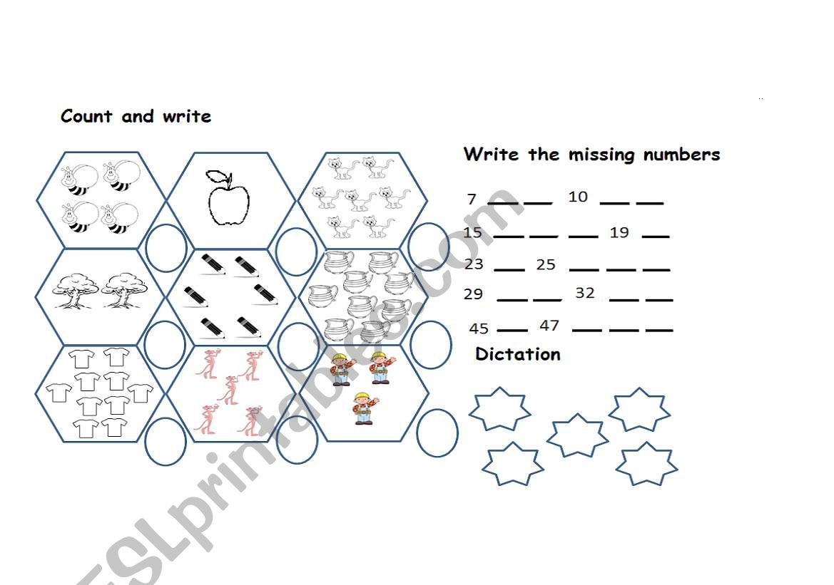 Count and write worksheet