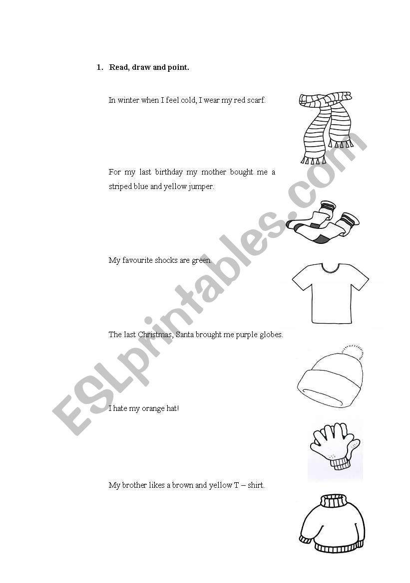 Clothes and colours! worksheet