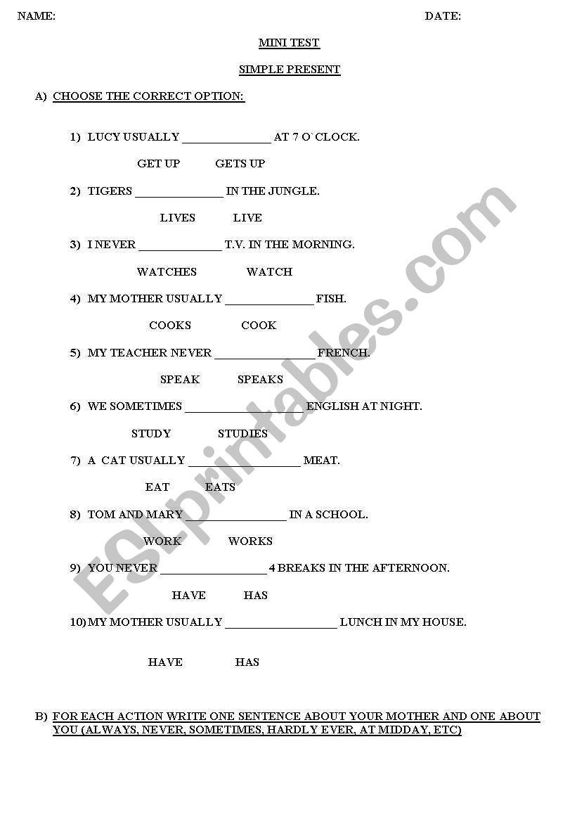 english-worksheets-mini-test