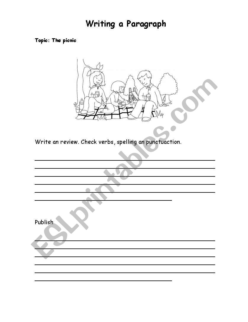 Writing Paragraph worksheet