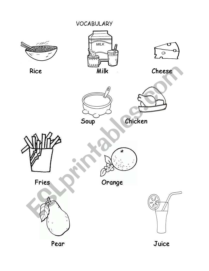 Food worksheet