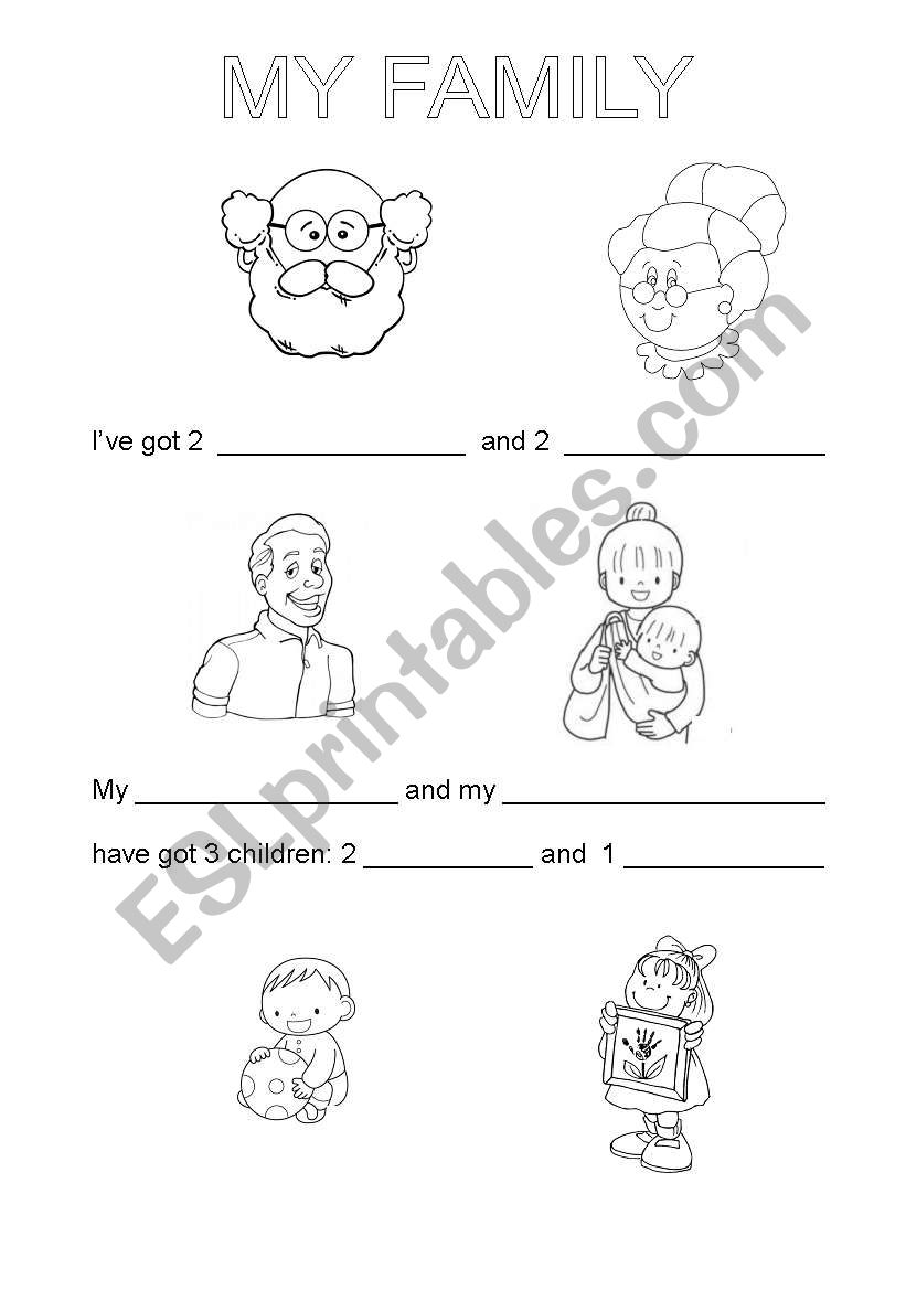 My Family worksheet