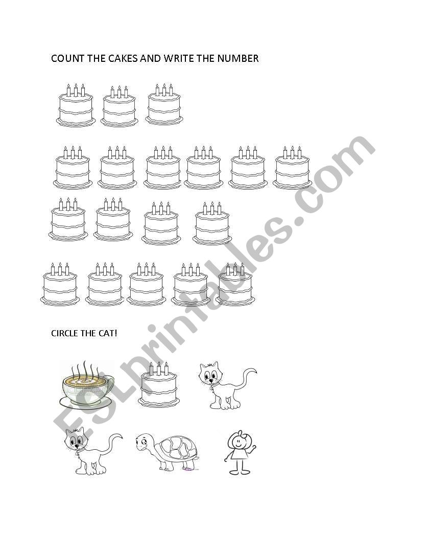 count the cakes worksheet