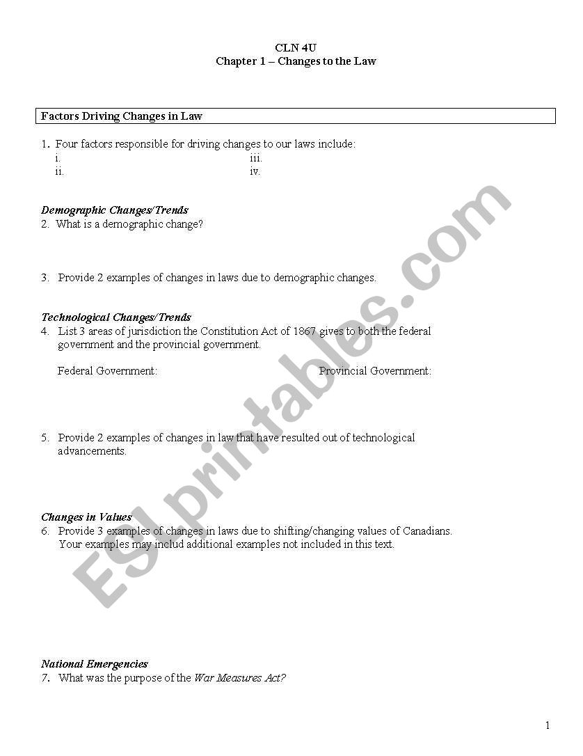 Chapter 1 worksheet