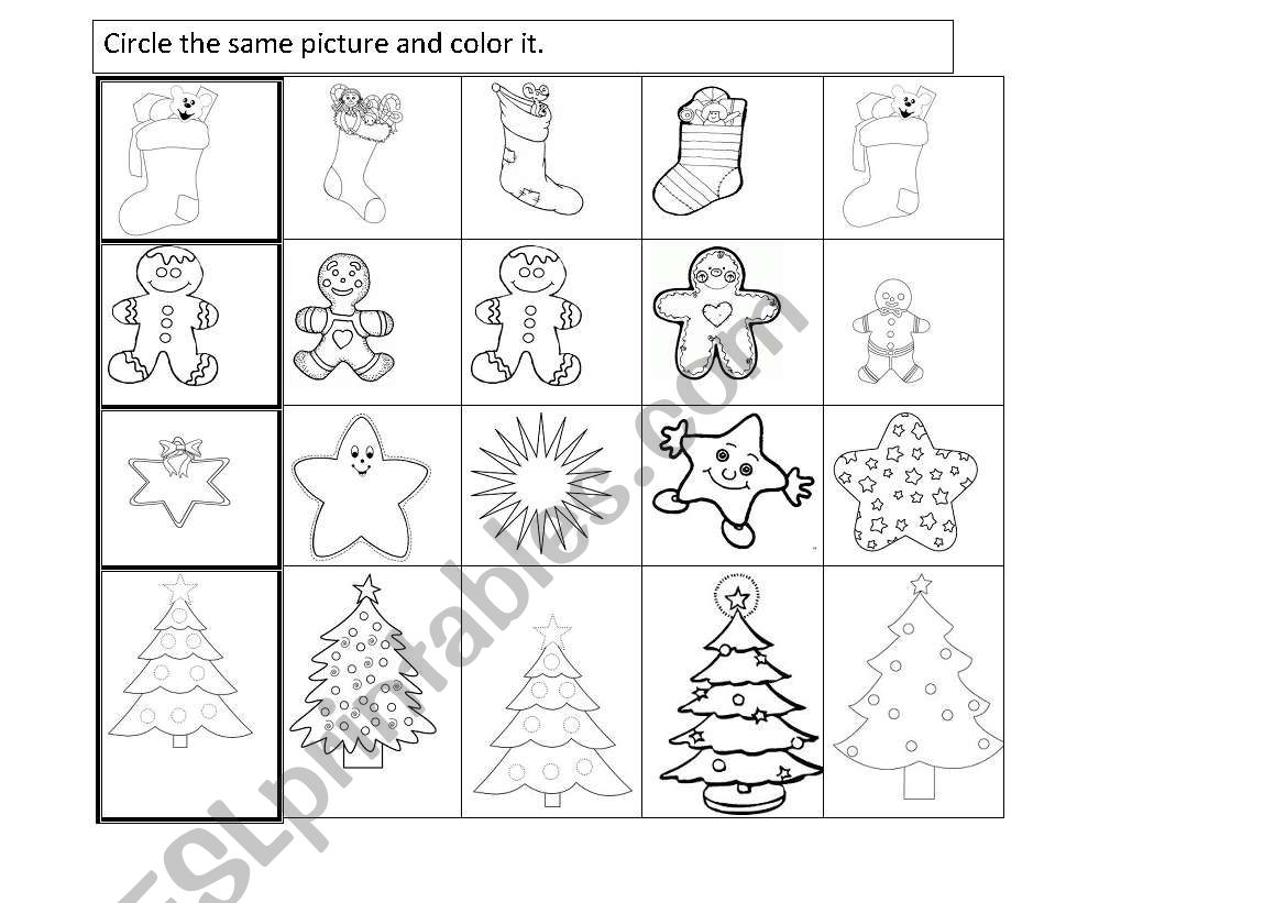 Christmas worksheet