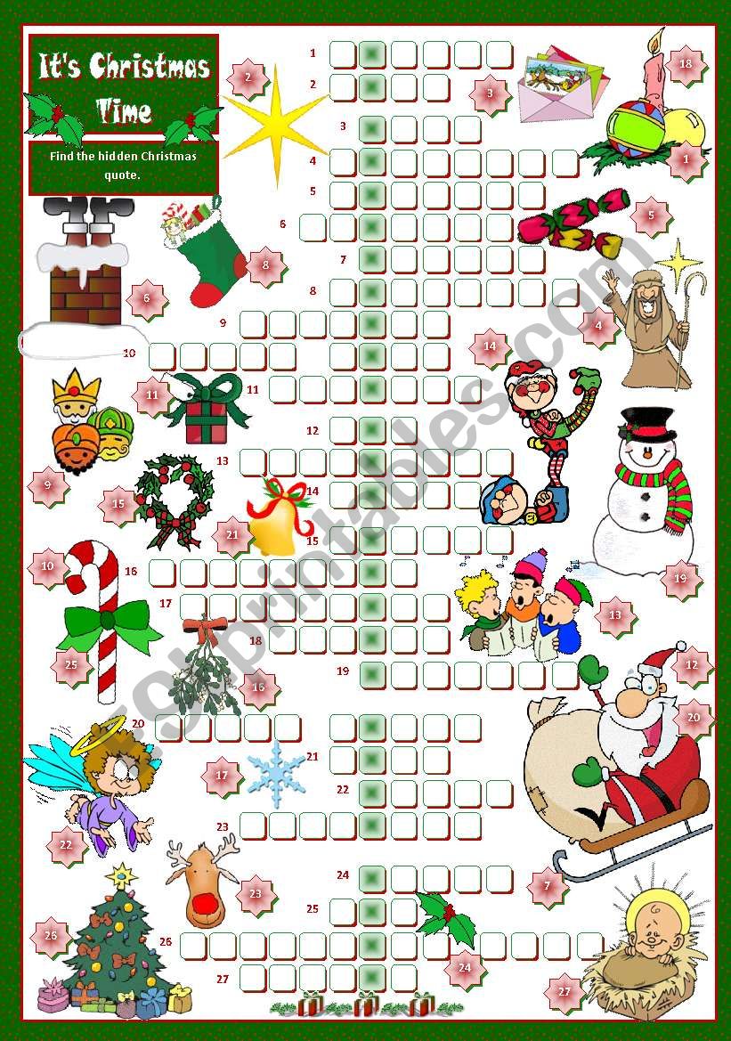 It´s Christmas Time! - ESL worksheet by mariaolimpia