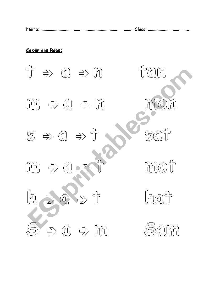 english-worksheets-blending-cvc-words-with-a