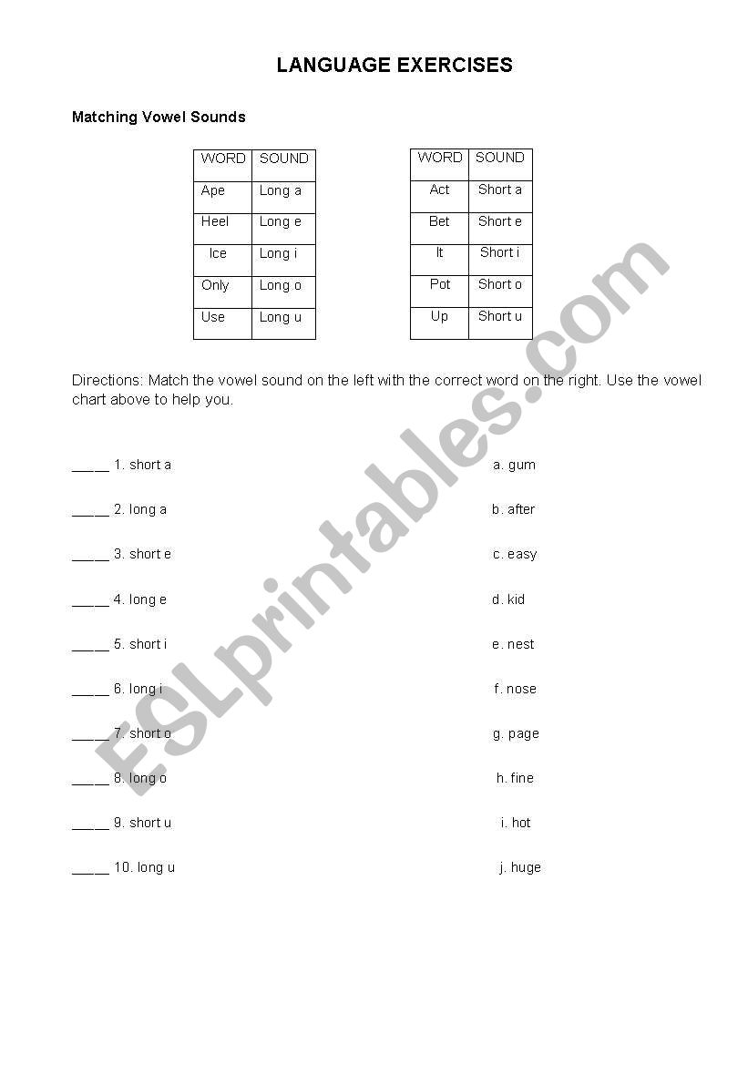english-worksheets-matching-vowel-sounds