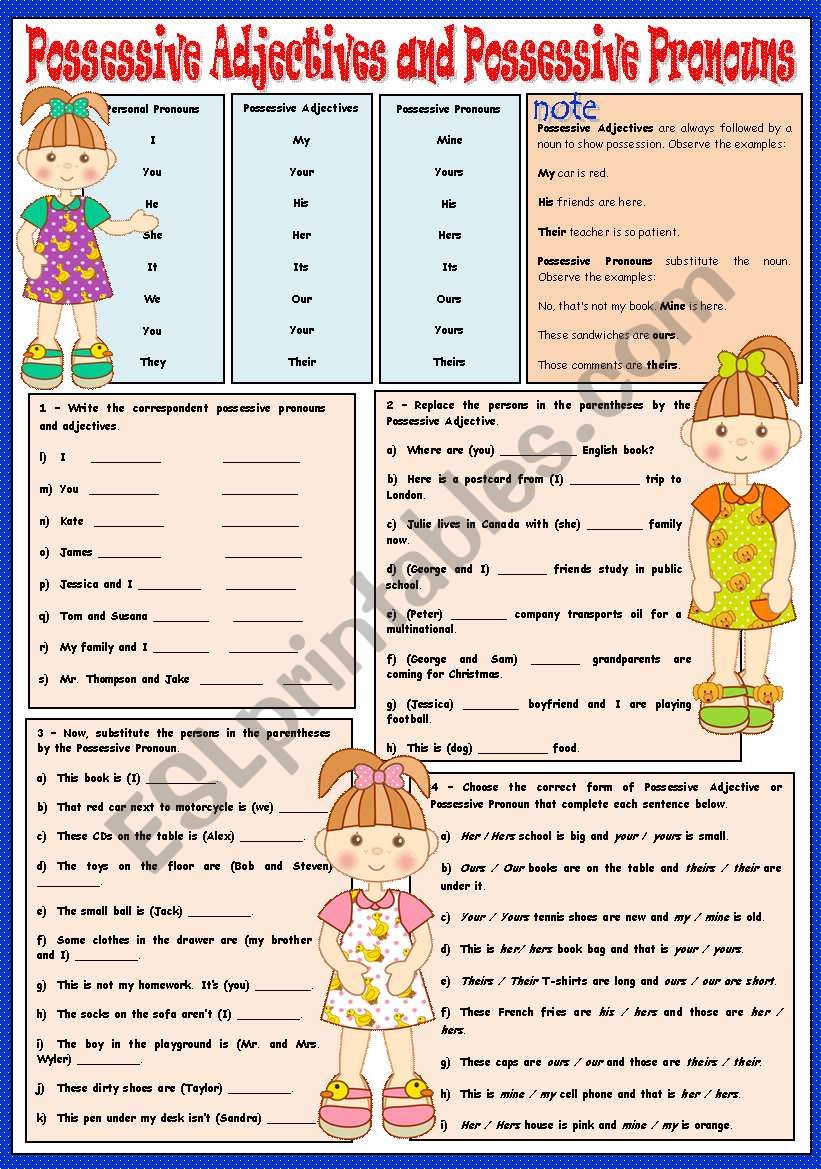 possessive-adjectives-and-possessive-pronouns-greyscale-included-esl-worksheet-by-junior