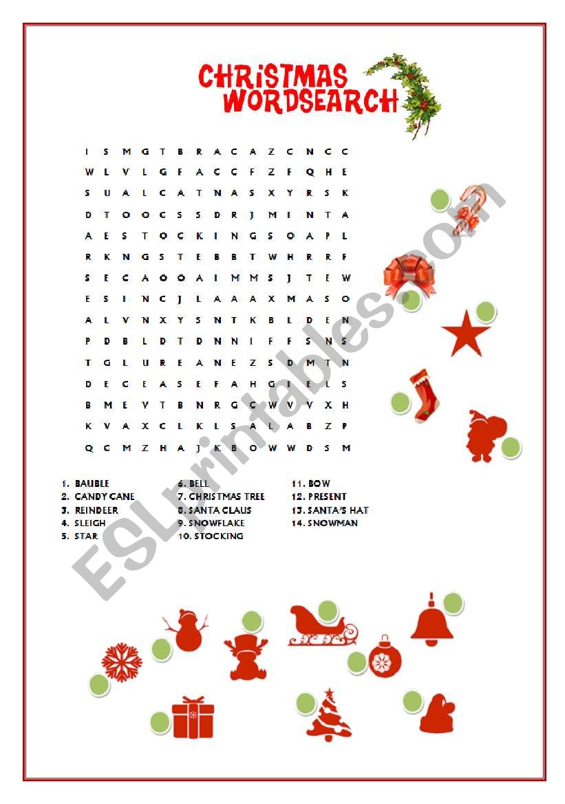 Christmas Vocabulary Exercises ESL Worksheet By Carolla