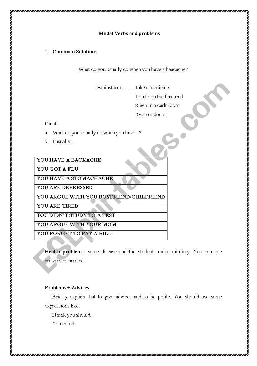 modal verbs worksheet