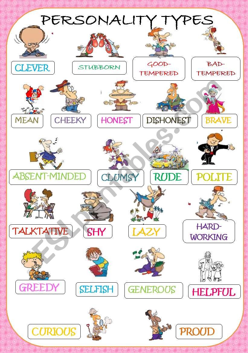 list of personality adjectives