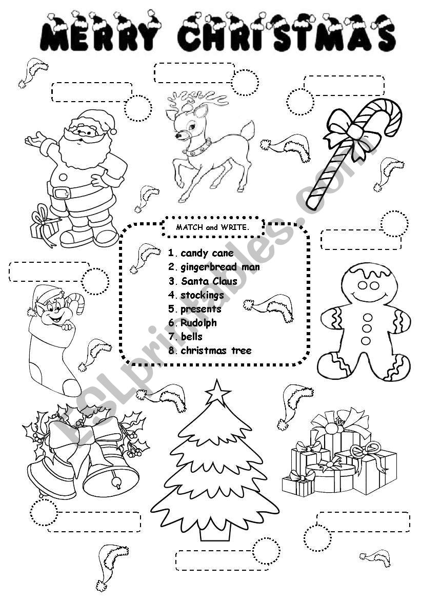 Esl English Christmas Worksheets