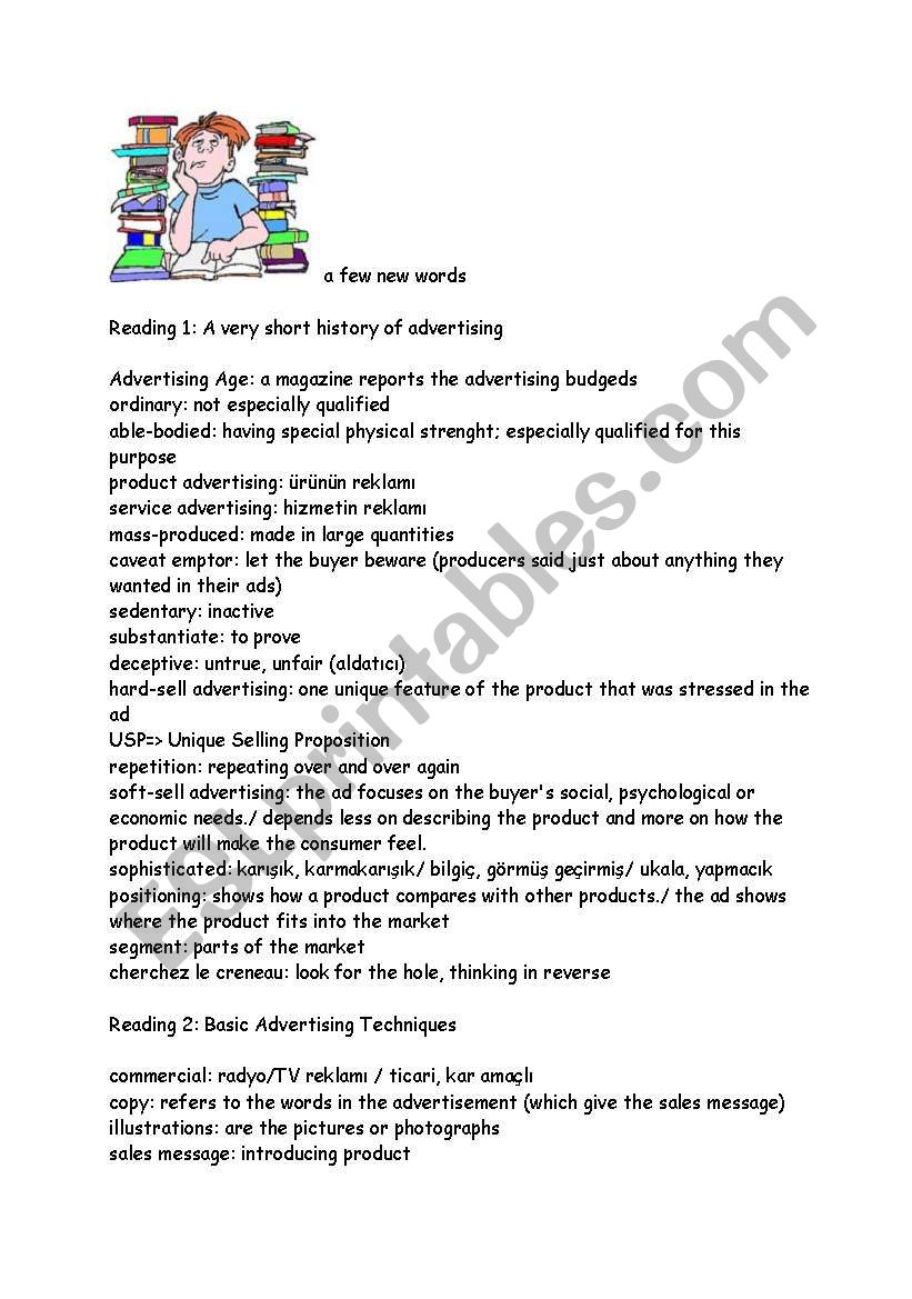  a few new words worksheet