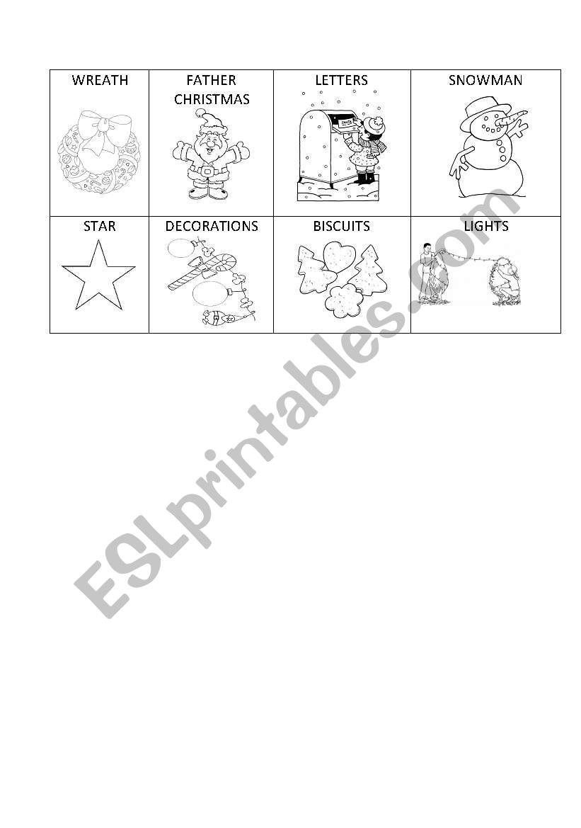 BINGO CHRISTMAS 1 worksheet