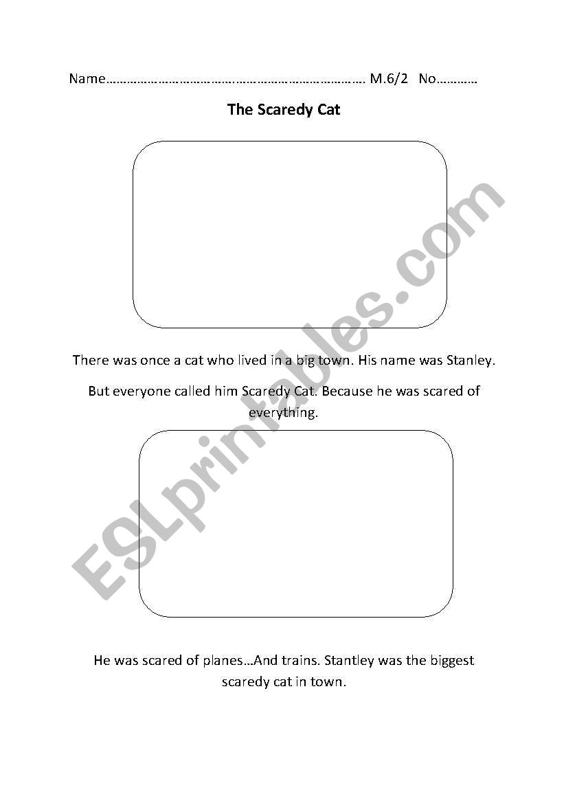 the scaredy cat drawing worksheet