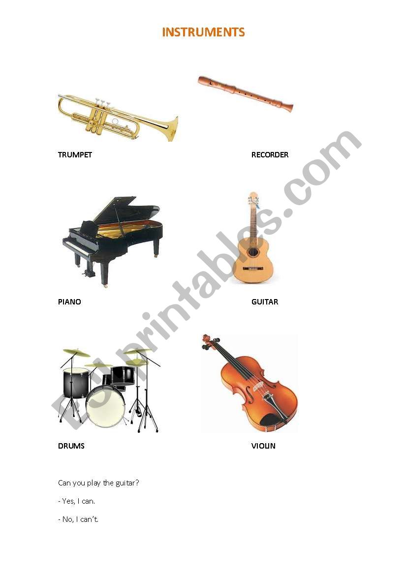 Instruments + can you play...?