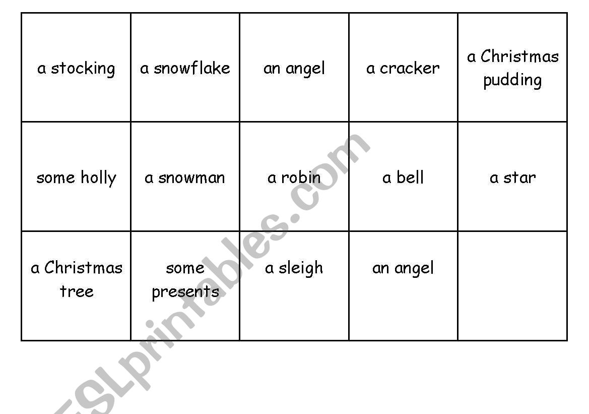 Christmas worksheet worksheet