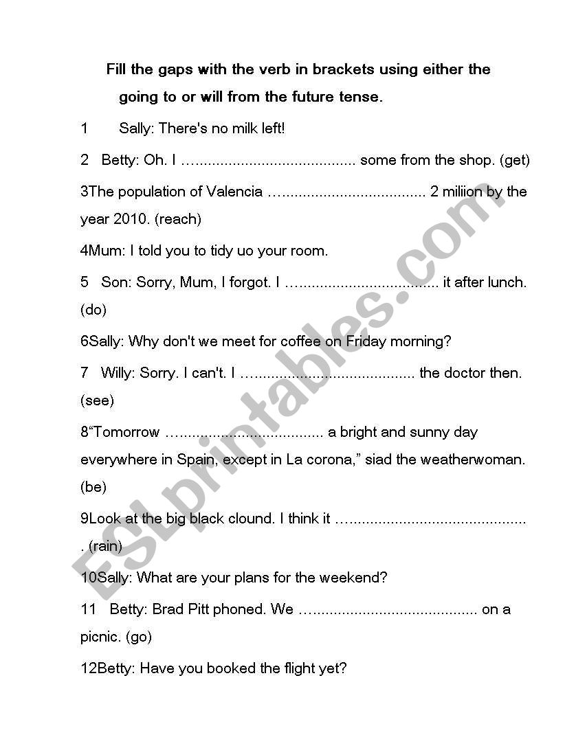 will worksheet