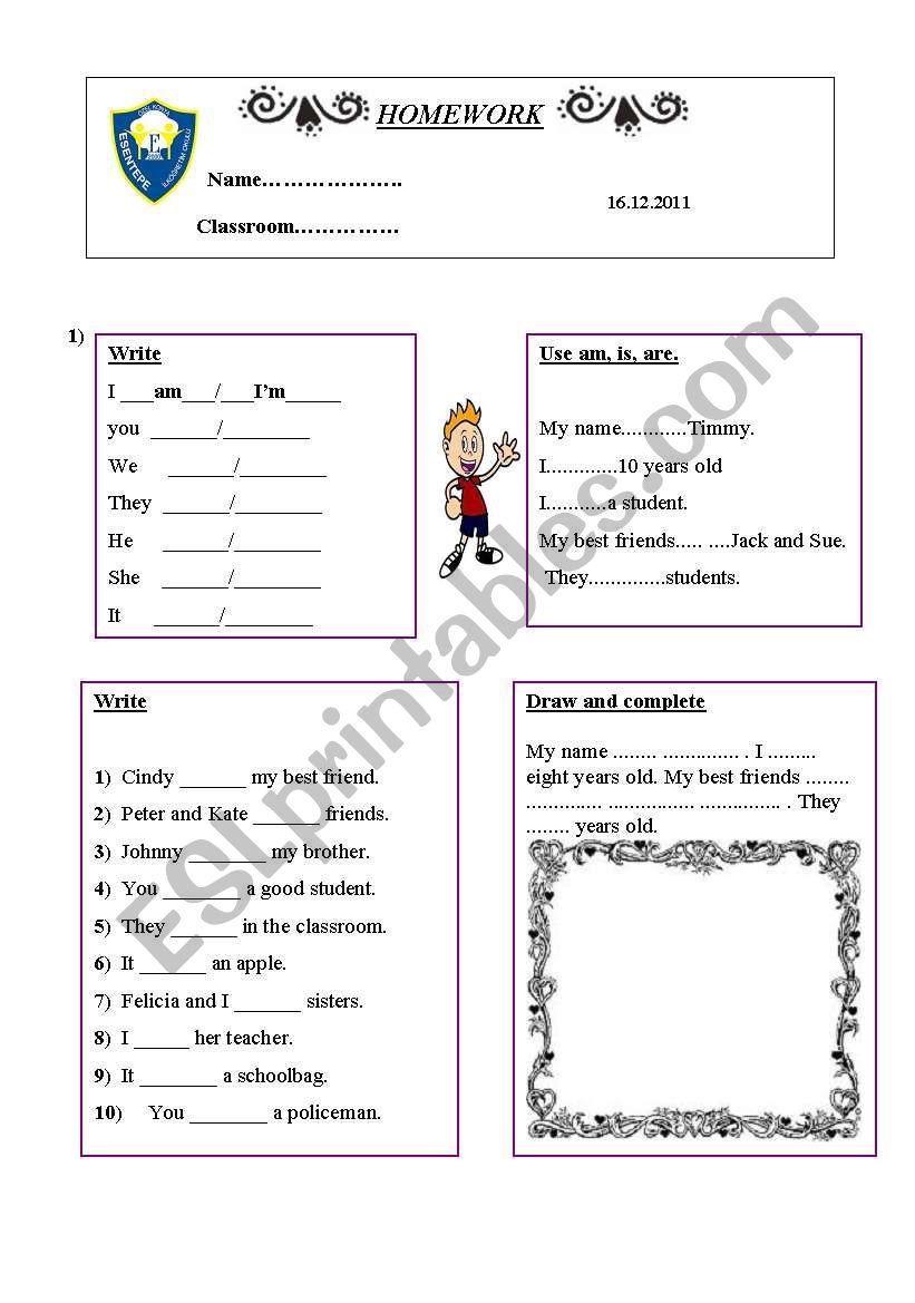 Am-Is-Are worksheet