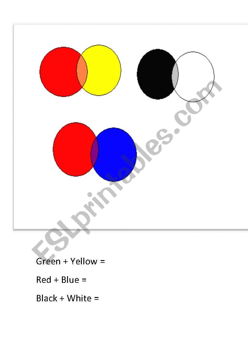 mixed colors worksheet