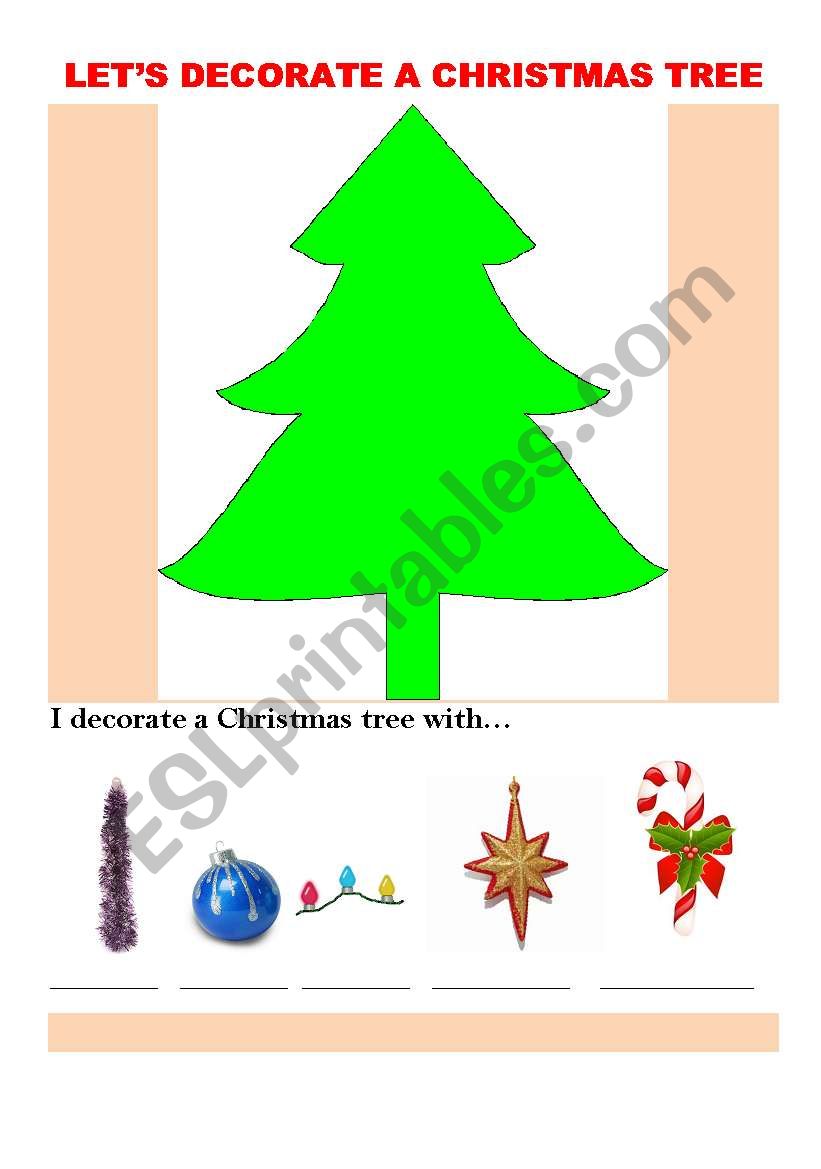 Lets decorate a Christmas tree