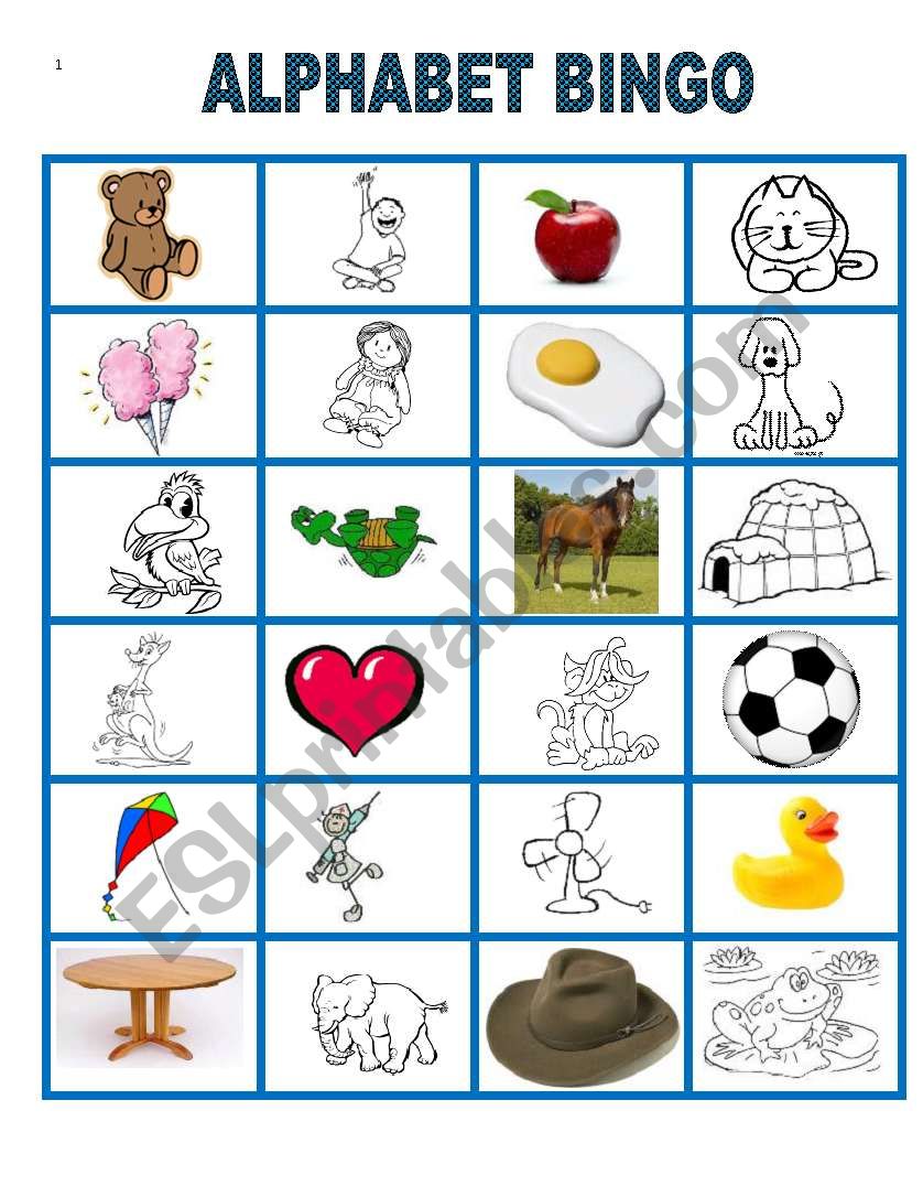 Printable bingo for kids