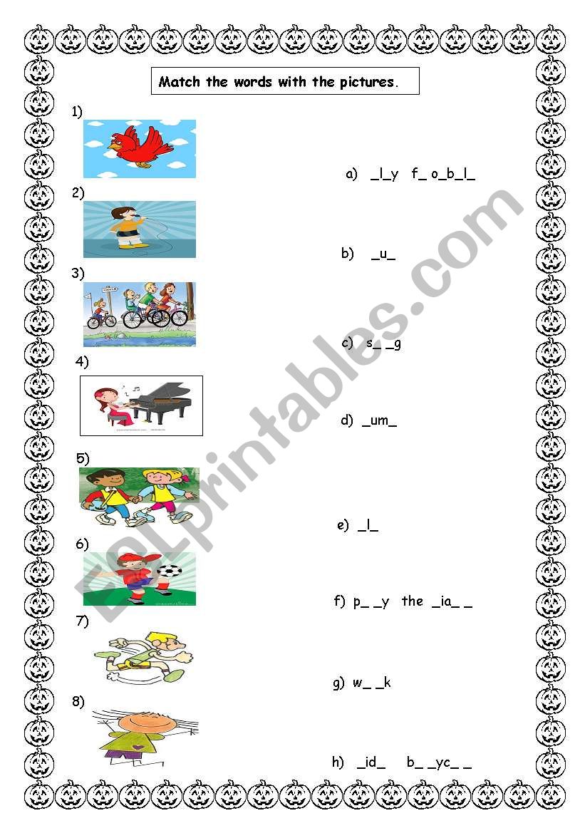 verbs worksheet