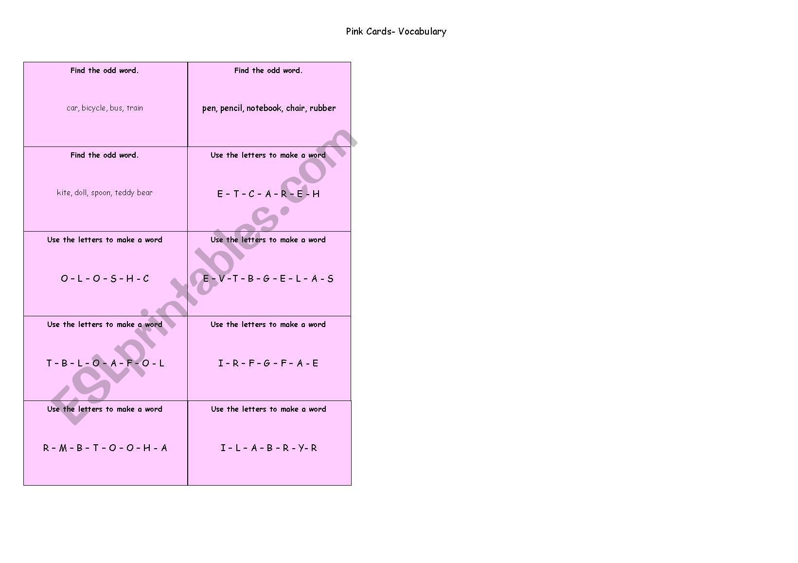 Board Game Funny English Race Pink Cards Esl Worksheet By Dina Lana