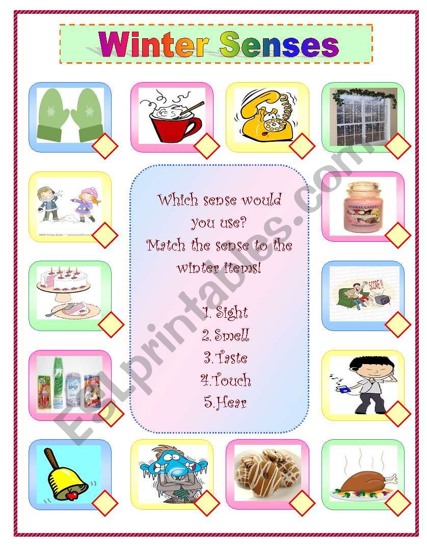 Winter Senses worksheet