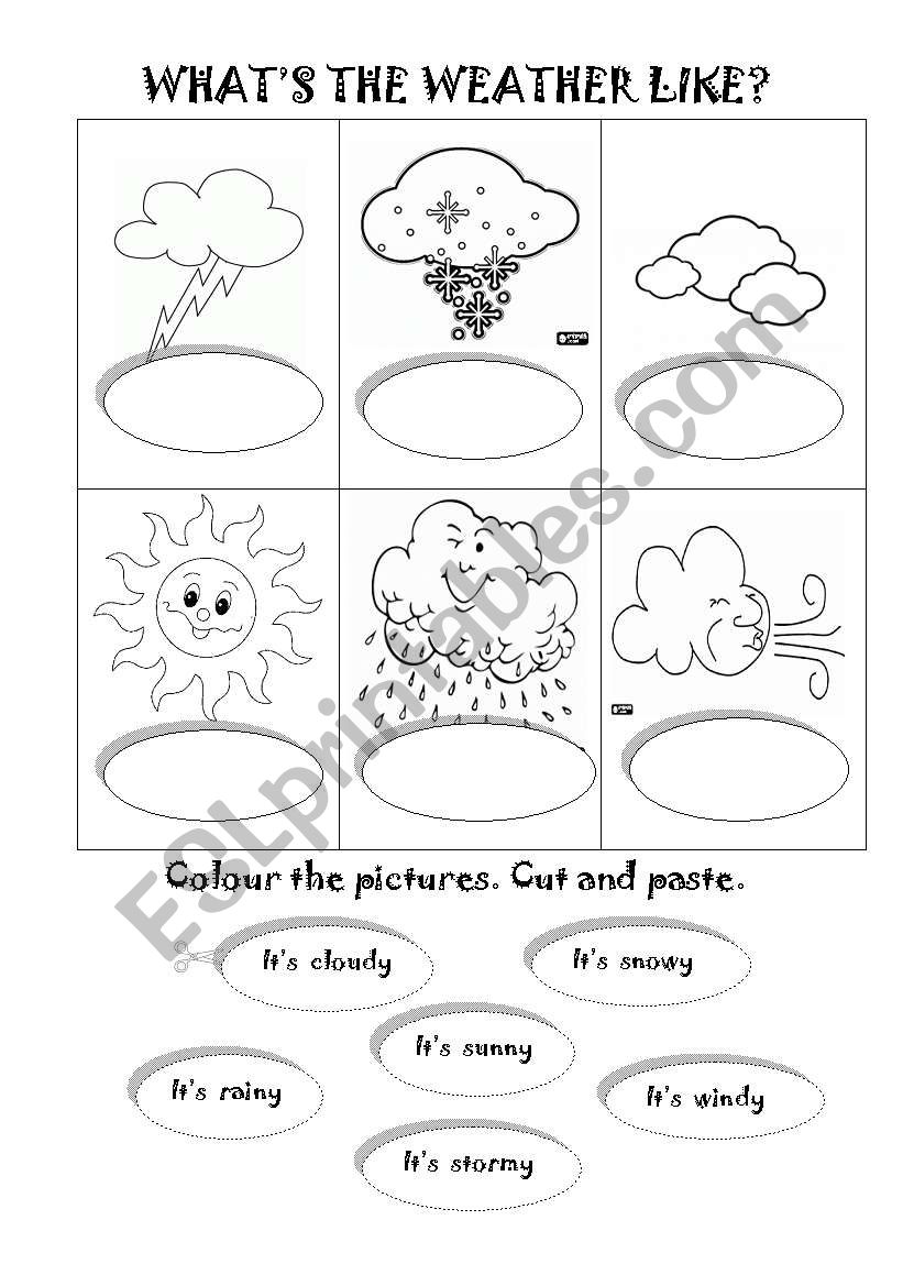 What´s the weather like? - ESL worksheet by Mara69