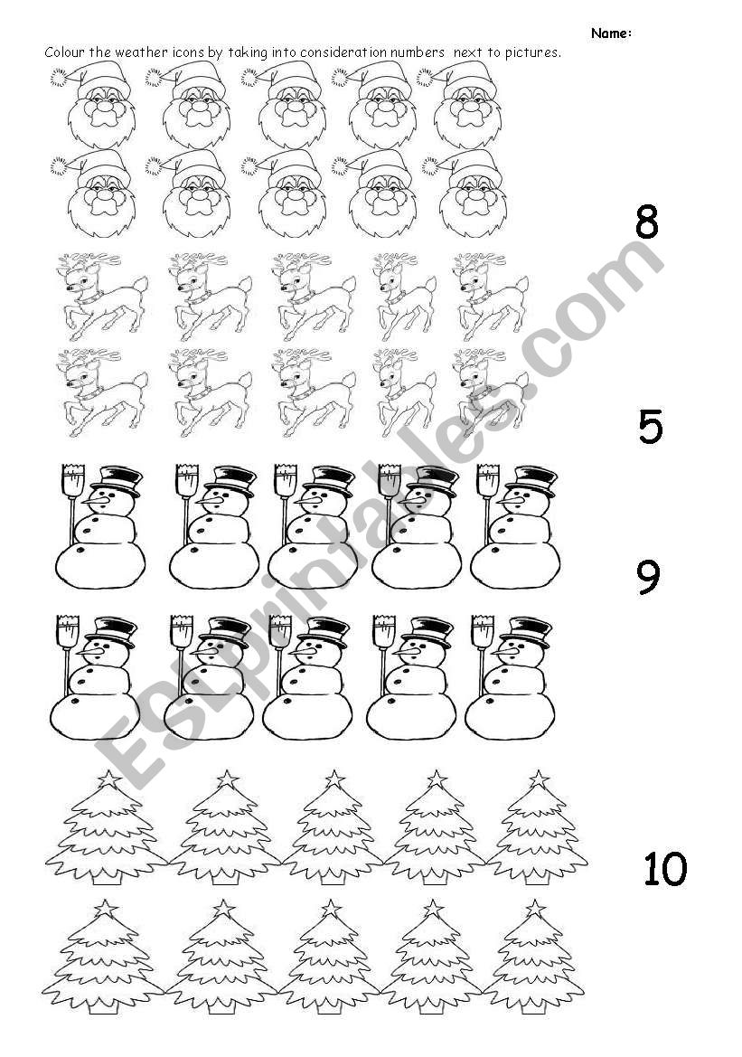 New Year numbers activity worksheet