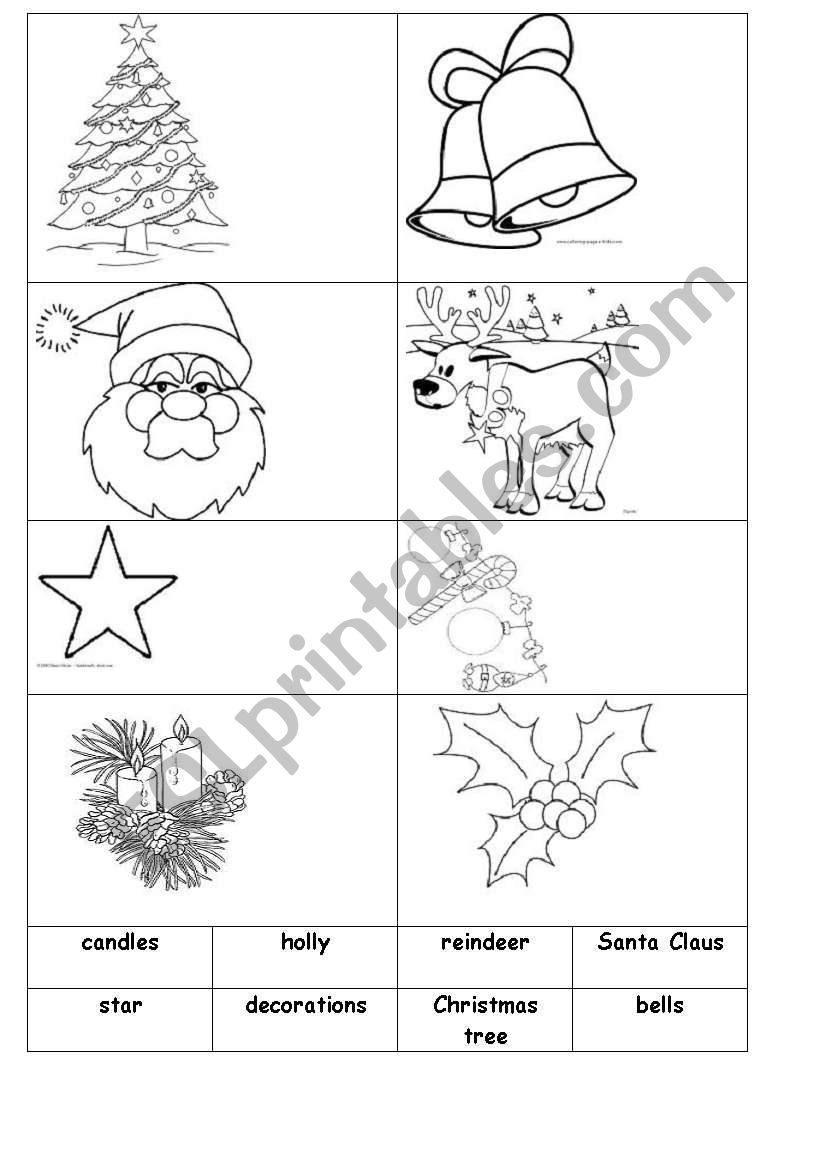 Christmas cut out worksheet