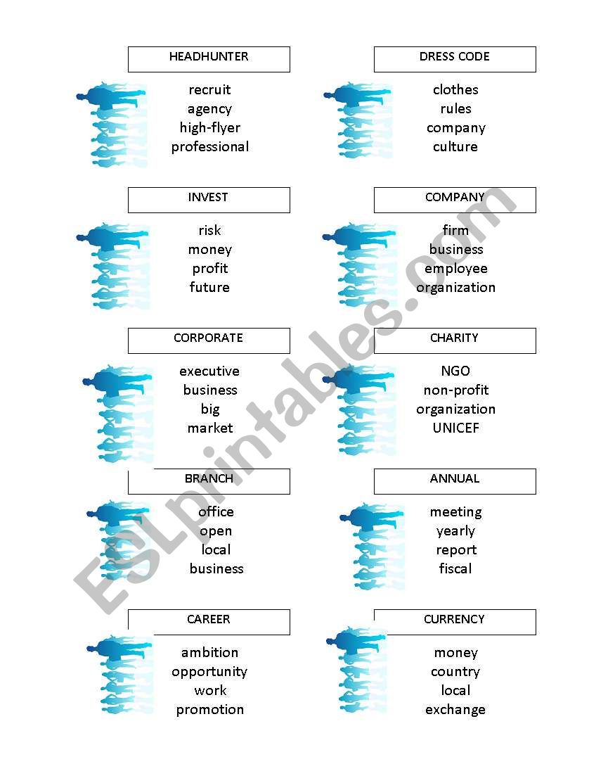 Business english taboo 1 worksheet