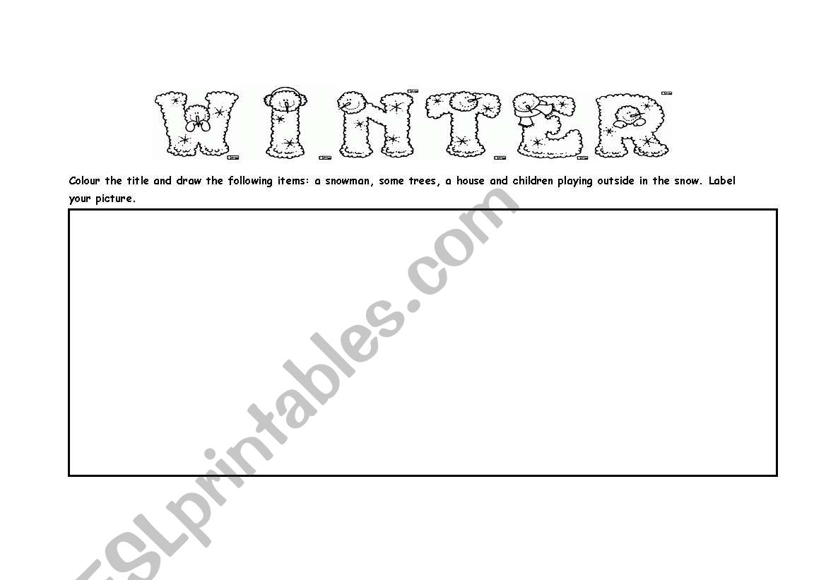 winter  worksheet