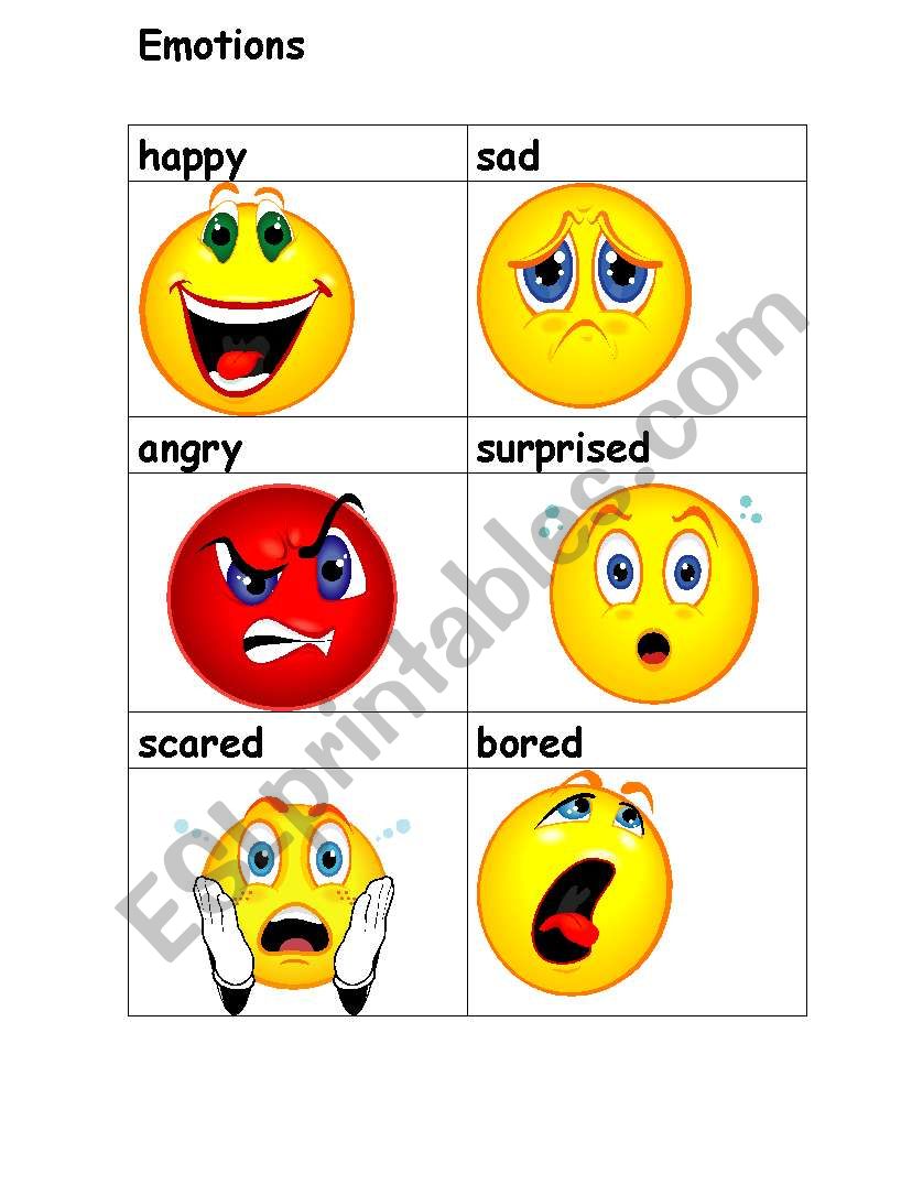 Emotions worksheet