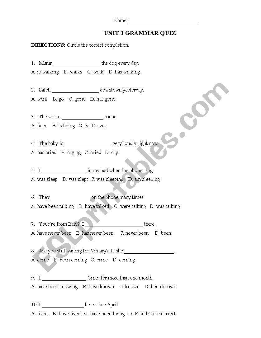 vocabulary worksheet