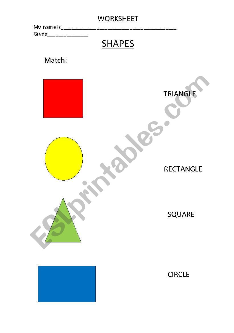 shapes worksheet