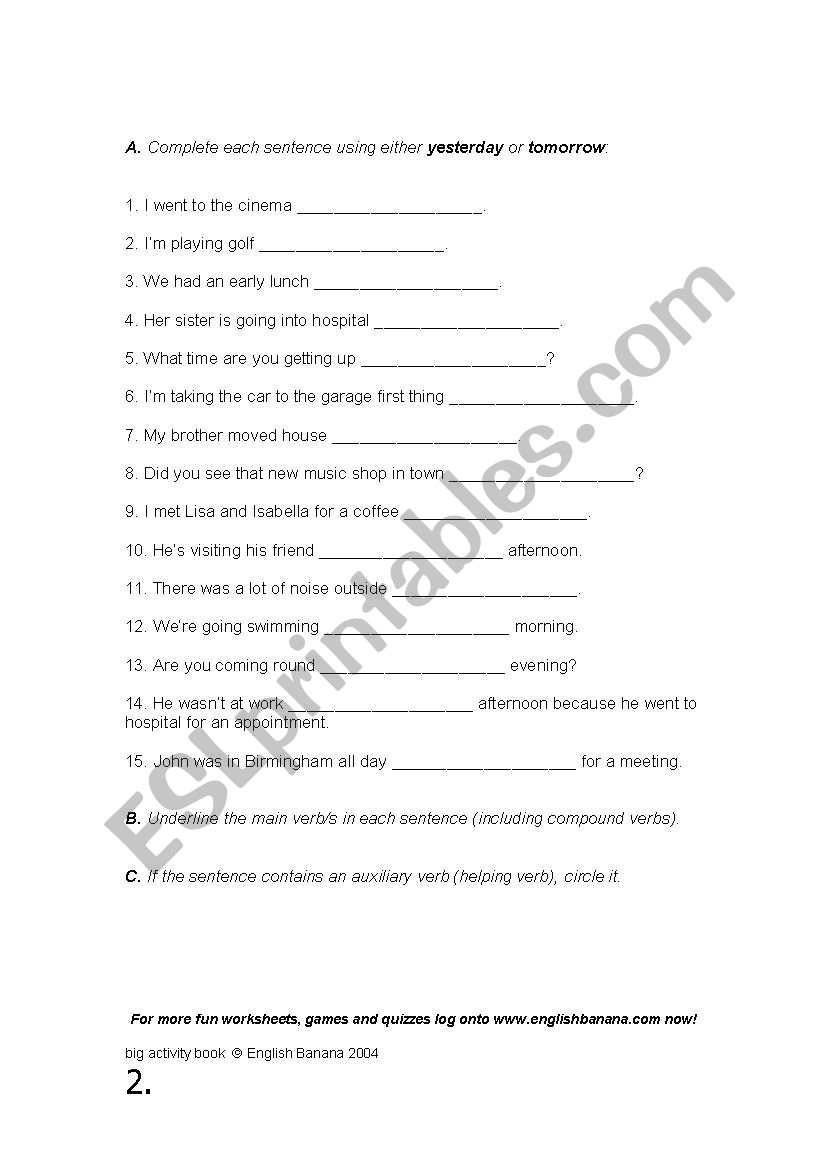 test worksheet