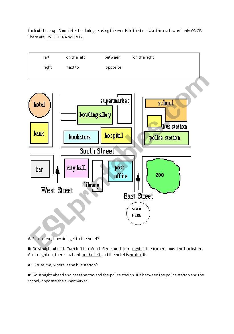 Prepositions worksheet