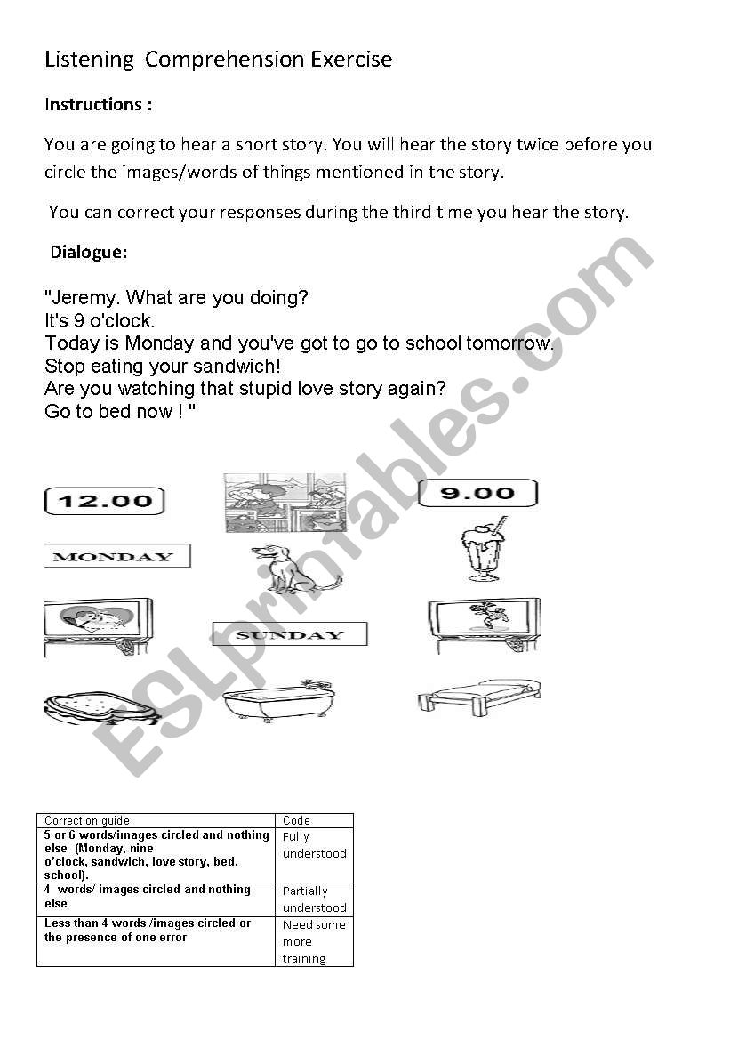 Listening Comprehension Exercise